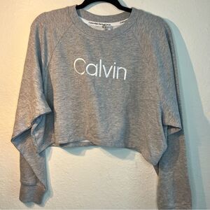NWT, Calvin Klein performance embroidered crop sweatshirt ❄️ large